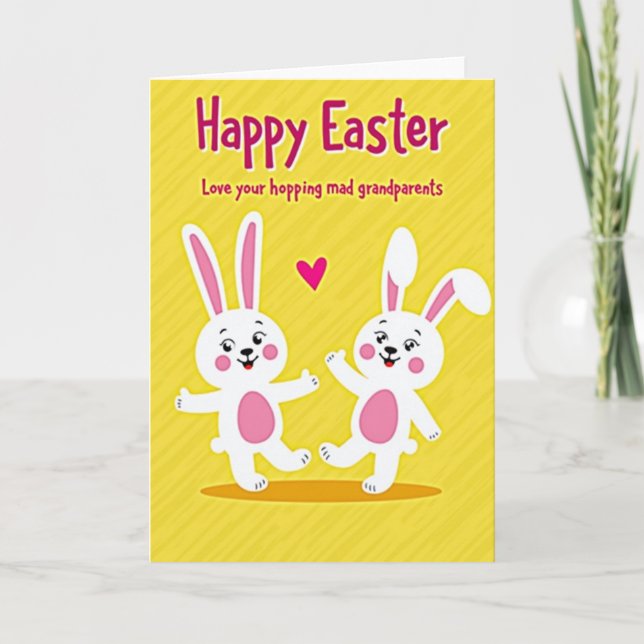 Carte de printemps Pink Hoppers (Devant)
