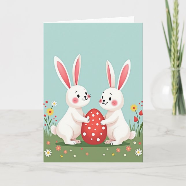 Carte de printemps pour amis heureux (Devant)