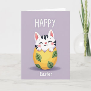 Carte de printemps pour félins heureux