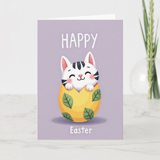 Carte de printemps pour félins heureux (Devant)