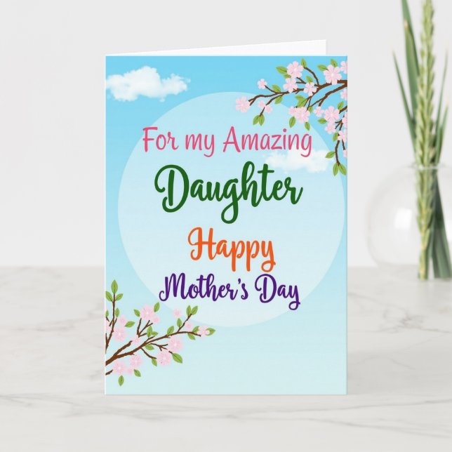 Carte de printemps pour fille incroyable (Devant)