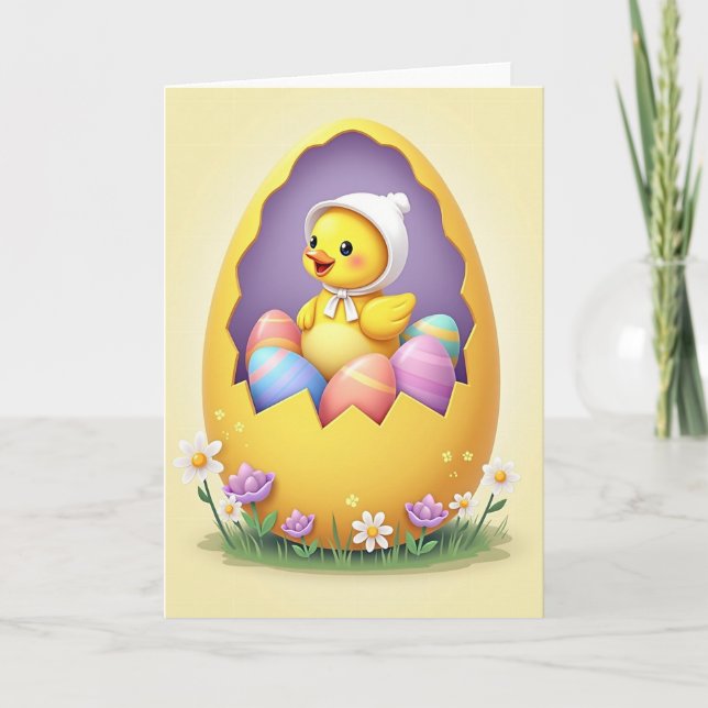 Carte de printemps pour jeune éclosion heureuse (Devant)