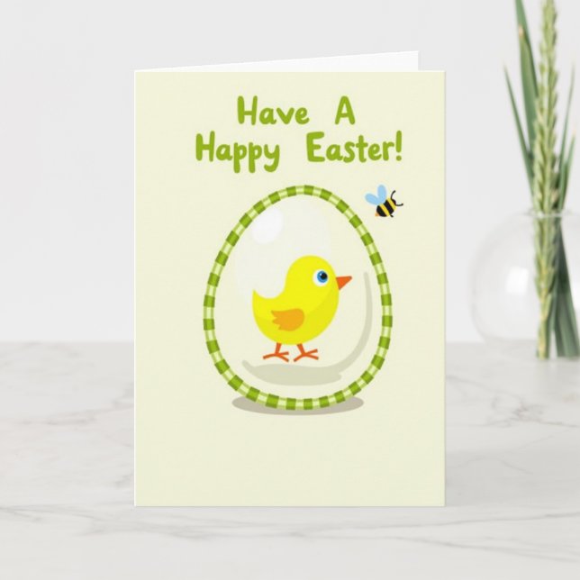 Carte de printemps pour jeune oiseau heureux (Devant)