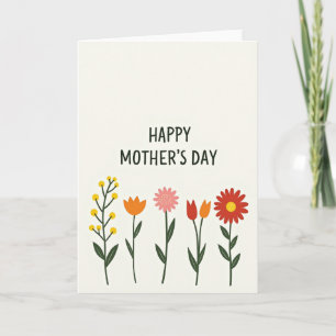 Carte de printemps pour la fête des mères adorées