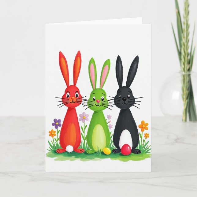 Carte de printemps pour trois amis (Devant)