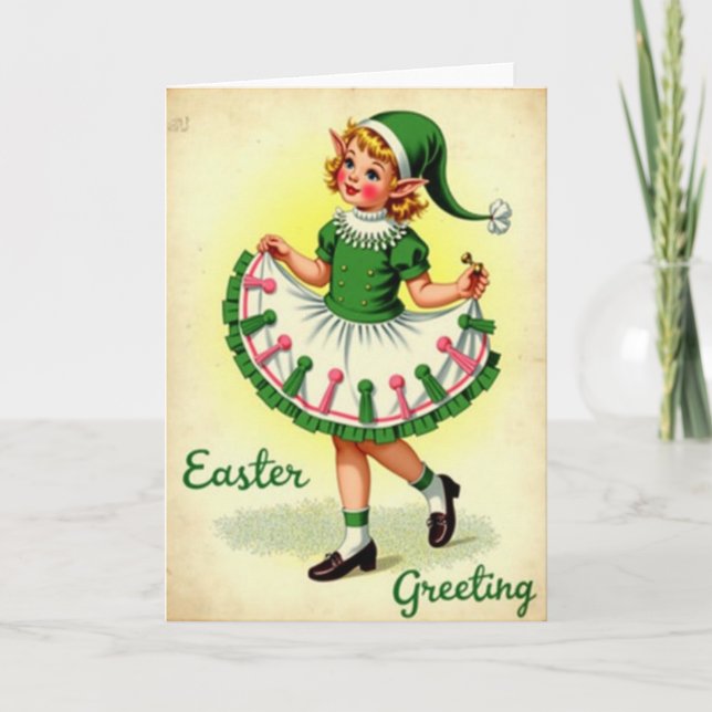 Carte de printemps vintage joyeuse (Devant)
