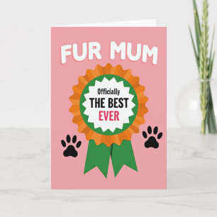 Carte de prix de la meilleure maman à fourrure