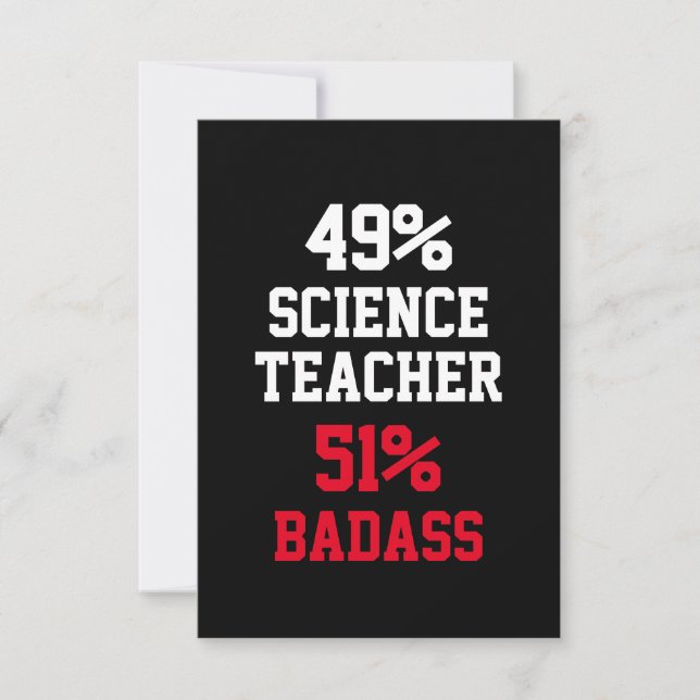 Carte de professeur de sciences badass (Devant)