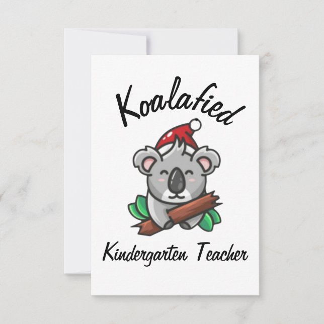 Carte de professeur d'école maternelle Koalafied (Devant)