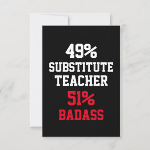 Carte de professeur remplaçant badass