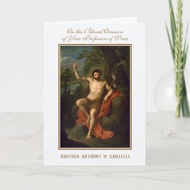 Carte de profession religieuse des vœux de frère c (Devant)