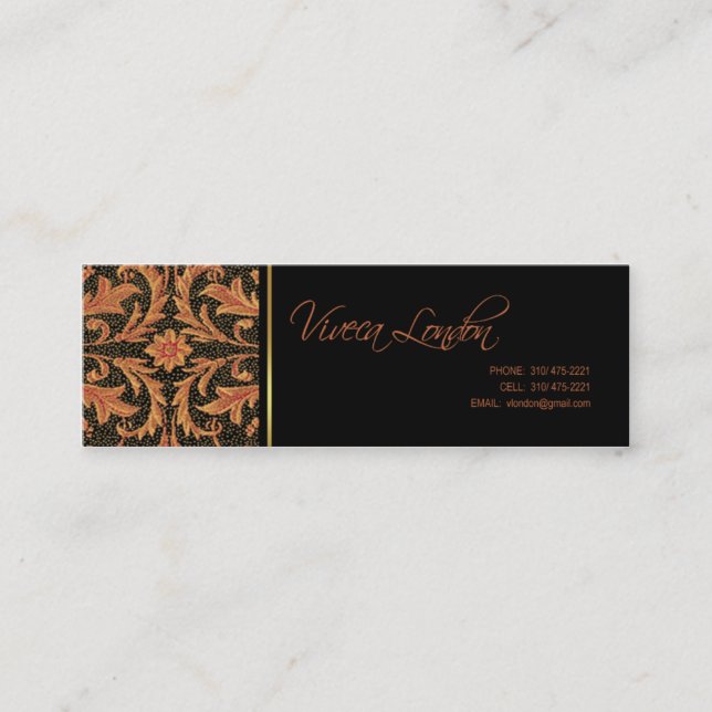 Carte de profil baroque Viveca London (Devant)