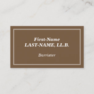 Carte de profil Barrister simple