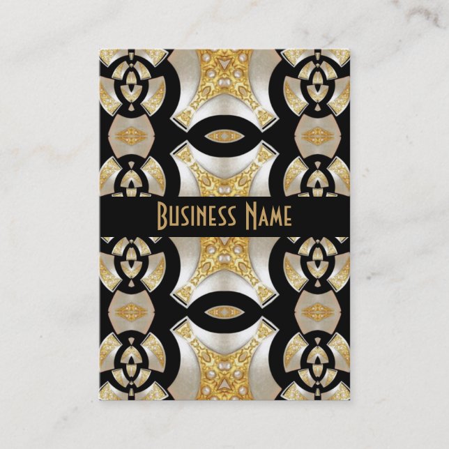 Carte de profil Black Beige Gold Perle d'impressio (Devant)