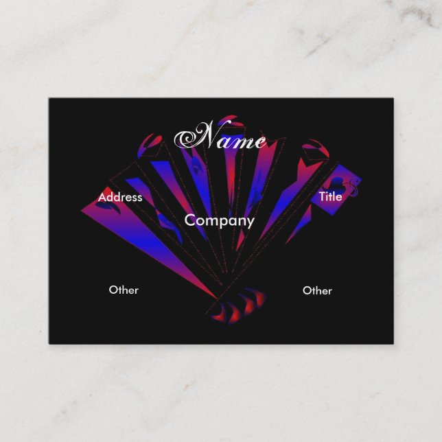 Carte de profil "Blue Fantasia Designer" (Devant)