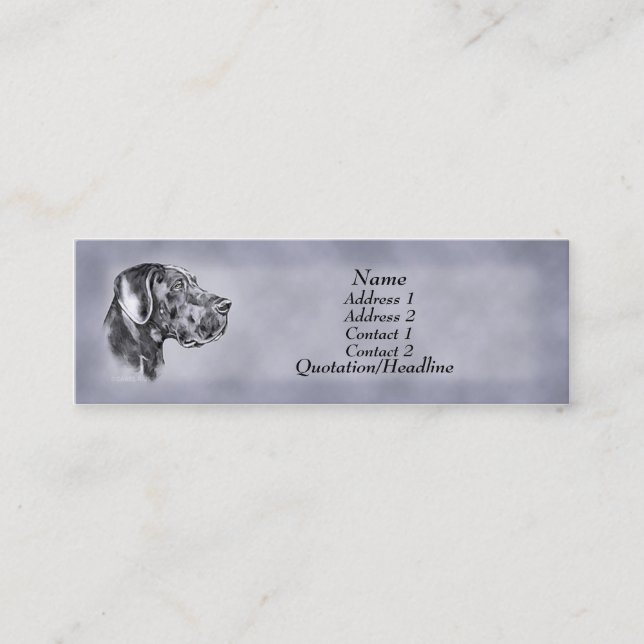 Carte de profil Blue Great Dane Unculture (Devant)