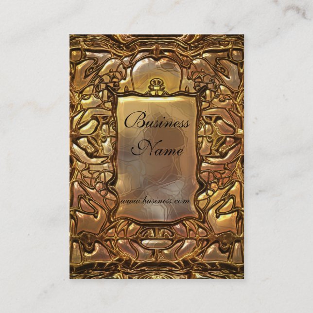 Carte de profil Business Gold Metal Look 04 (Devant)