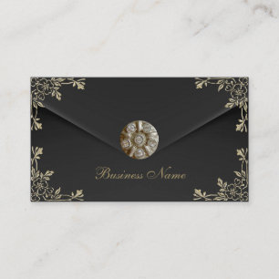 Carte de profil Business Sepia Black Velvet Jewel