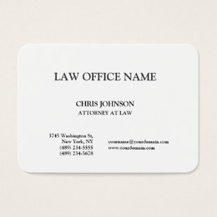 Carte de profil d'affaires du procureur noir blanc