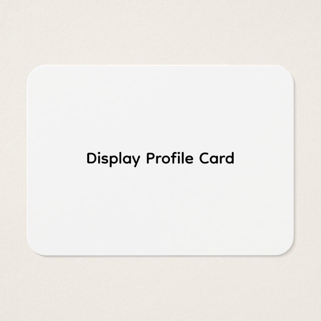 Carte de profil d'affichage d'informations commerc (Devant)