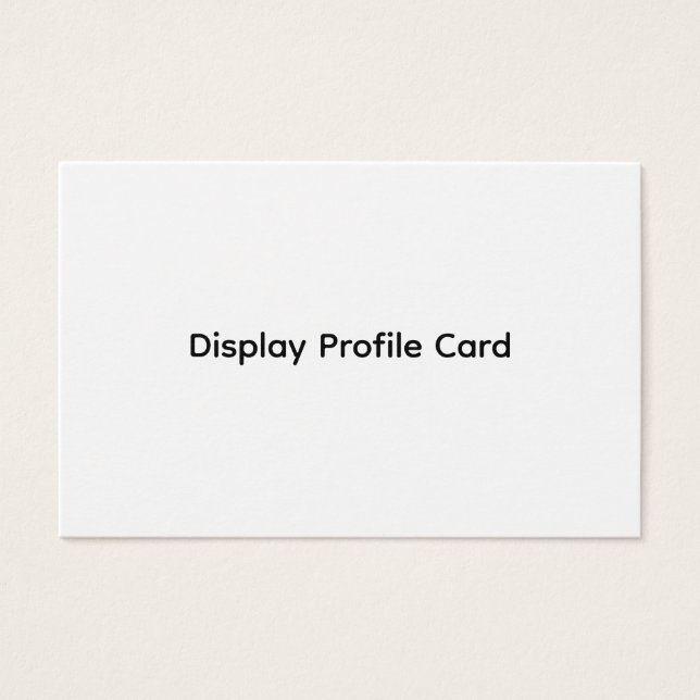 Carte de profil d'affichage d'informations commerc (Devant)