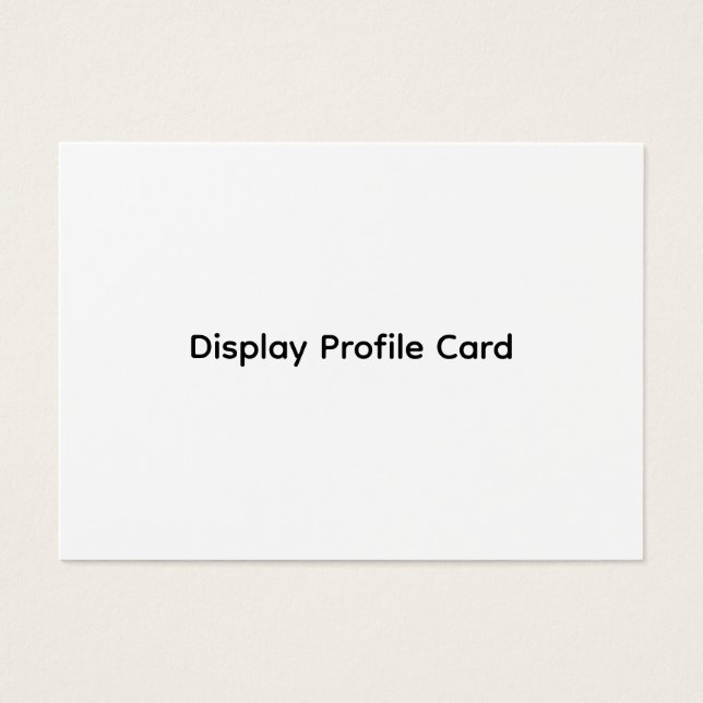 Carte de profil d'affichage d'informations commerc (Devant)