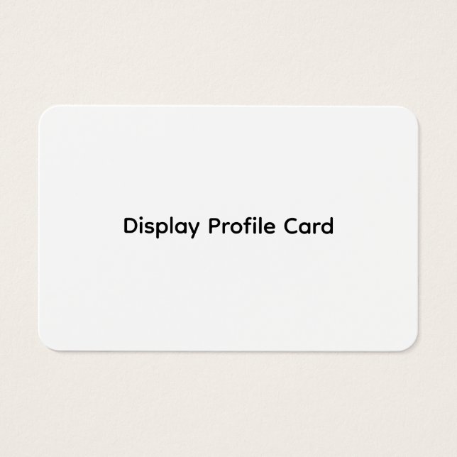 Carte de profil d'affichage d'informations commerc (Devant)