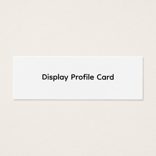 Carte de profil d'affichage d'informations commerc (Devant)