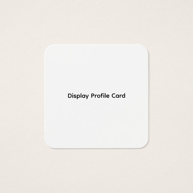 Carte de profil d'affichage d'informations commerc (Devant)