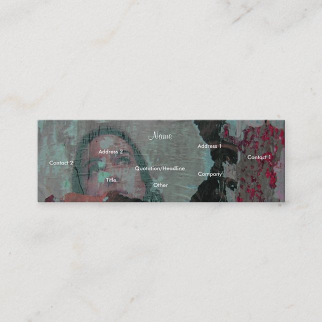 Carte de profil d'artiste - personnalisable (Devant)