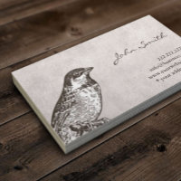 Carte de profil de carte d'appel vintage Sparrow