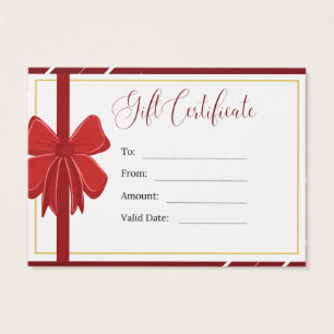 Carte de profil de certificat cadeau