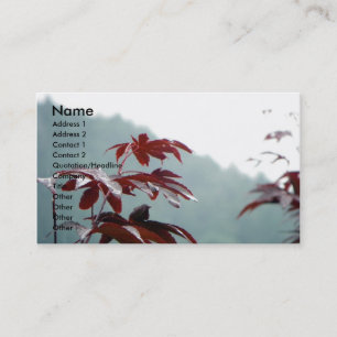 Carte de profil de dialogue d'automne