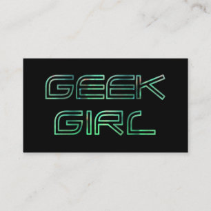 Carte de profil de fille geek