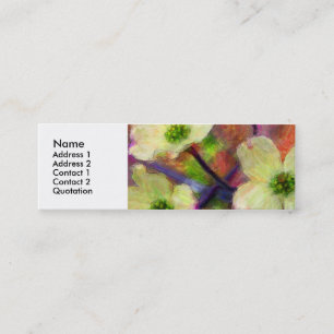 Carte de profil de fleur de cornouiller