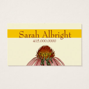 Carte de profil de fleurs en gras