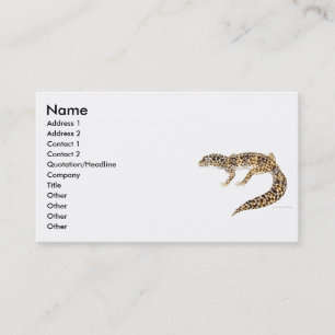 Carte de profil de Gecko de léopard