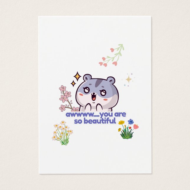 Carte de profil de hamster esthétique mignonne (Devant)