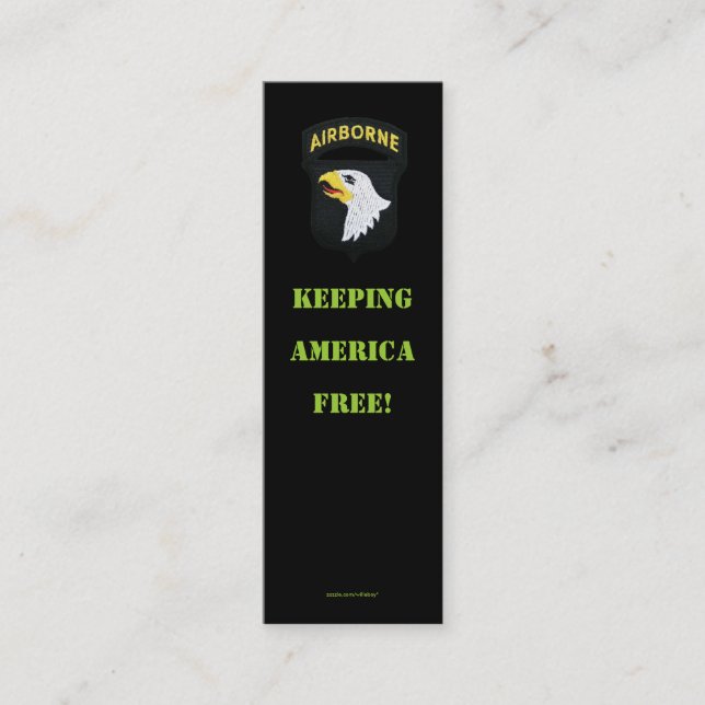 Carte de profil de la 101e division aéroportée (Devant)