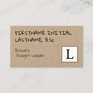 Carte de profil de leader de pensée professionnell