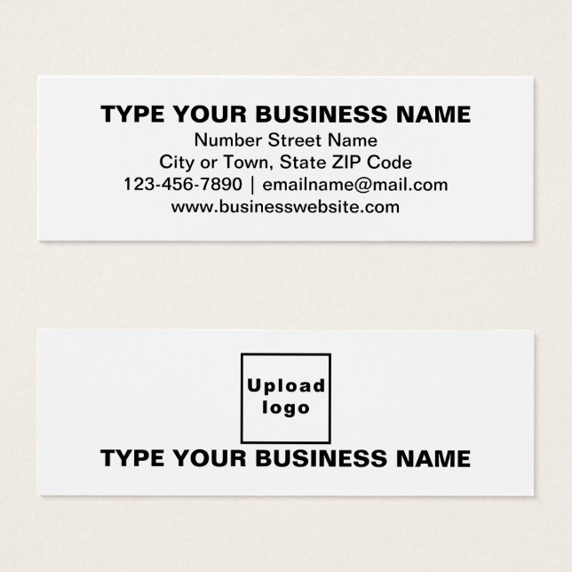 Carte de profil de marque d'entreprise sur mini-ca (Devant & derrière)