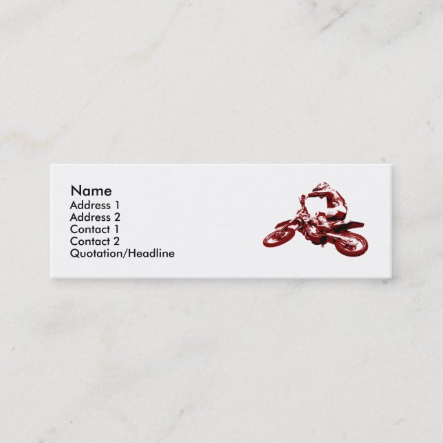 Carte de profil de motocross de vélo de saleté (Devant)