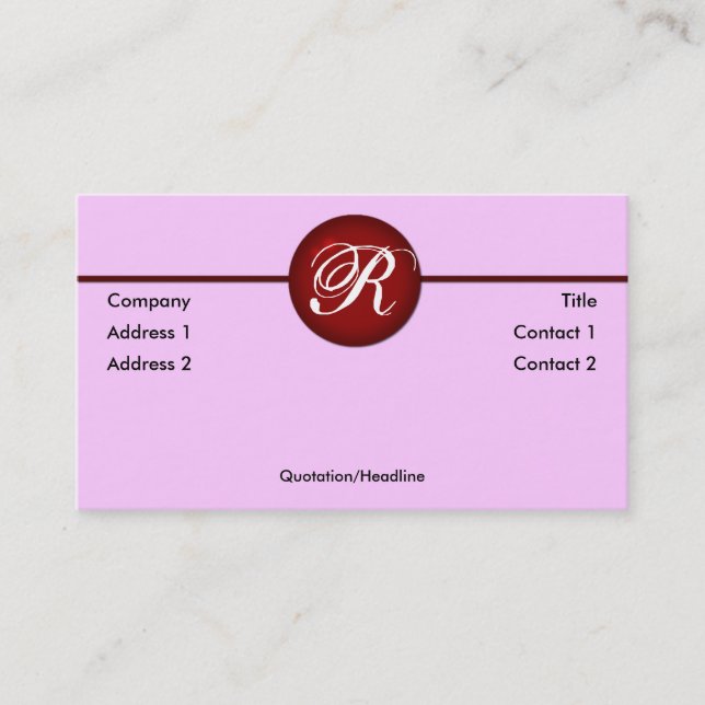 Carte de profil de point rouge (Devant)