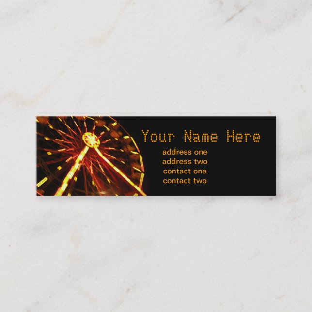 Carte de profil de roue de Ferris (Devant)