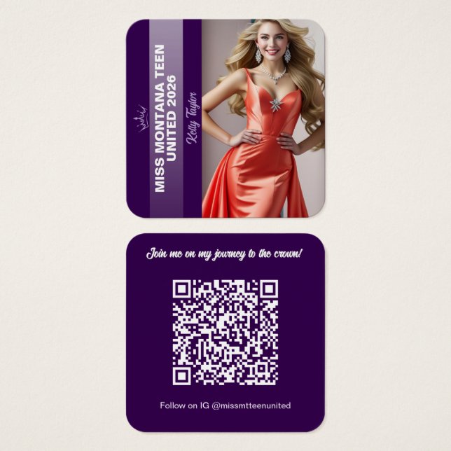 Carte de profil de titulaire de titre de concours  (Devant & derrière)