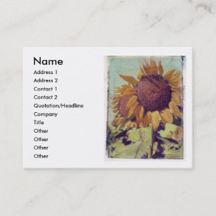 Carte de profil de tournesol
