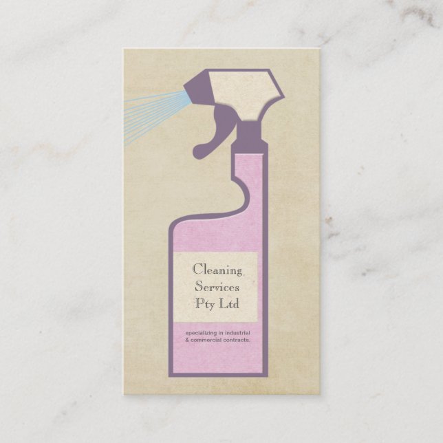 Carte de profil d'entreprise du service de nettoya (Devant)