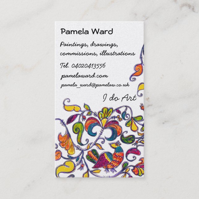 Carte de profil des oiseaux folkloriques du Nord (Devant)