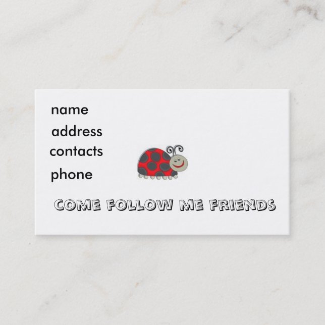 carte de profil d'insecte d'enfants… (Devant)