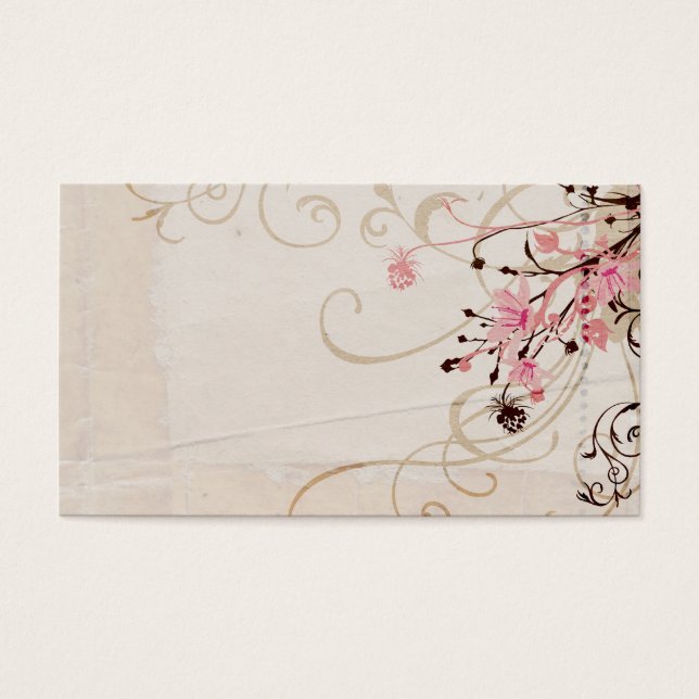 Carte de profil fleurs vintages (Devant)